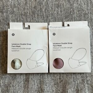 🍋lululemon athletica Double Strap Face Masks - Cream and Pink
